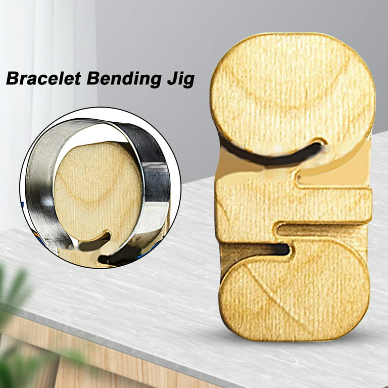 Grofry Bracelet Bender Handmade Labor-saving Wood Bangle Bender DIY Jewelry Making Supplies, Women's, Size: One size, Brown