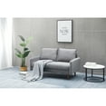 thumbnail image 3 of Kingway Furniture Aurora Velvet Living Room Loveseat in Gray, 3 of 6