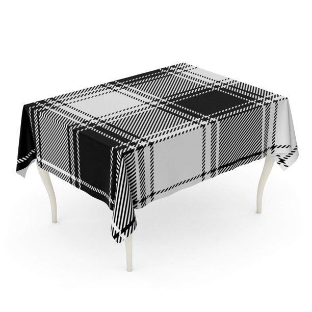 SIDONKU Buffalo Plaid Printing Pattern Check Patten in Black and White