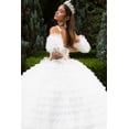 thumbnail image 3 of Women's GLS Gloria Sleeveless Ruffled Ball Gown Gl3610 Ivory Size 3XL, 3 of 3