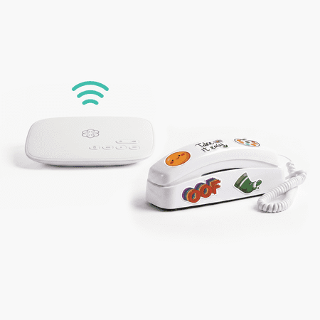 MyPhone by Ooma: Modern Landline Phone Service For Kids. Screen-free calling, Trusted Circle, Quiet Hours, Address-based 911. Includes White Phone.