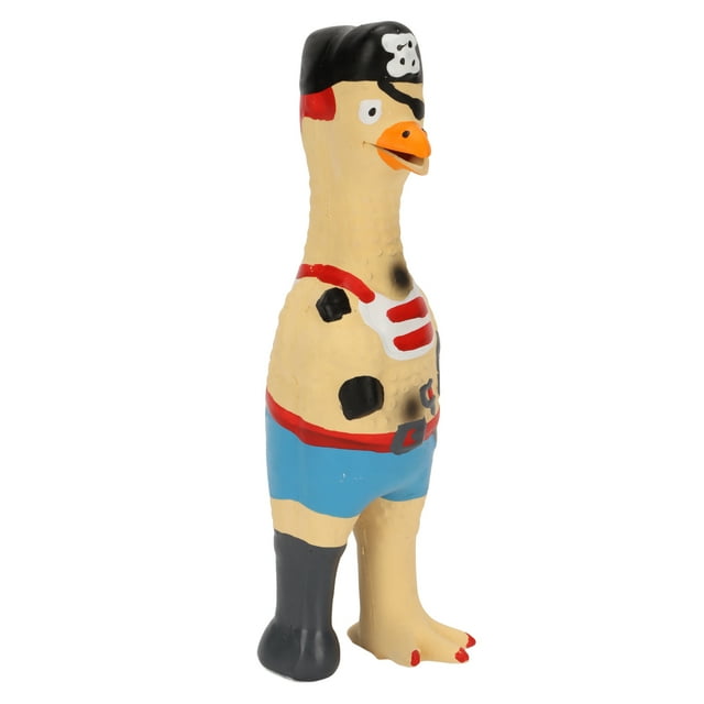 Squeaky Chicken Dog Toys, Healthy Dog Toy Bite Resistant Elastic Easy To Clean For Dogs Pirate Chicken,OK Chicken,Chef Chicken,Flying Chicken