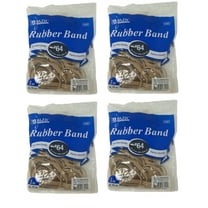 Rubber Bands #64 Postal Size 3.5in X 0.25in Heavy Duty Made in USA Office Home Approx 200