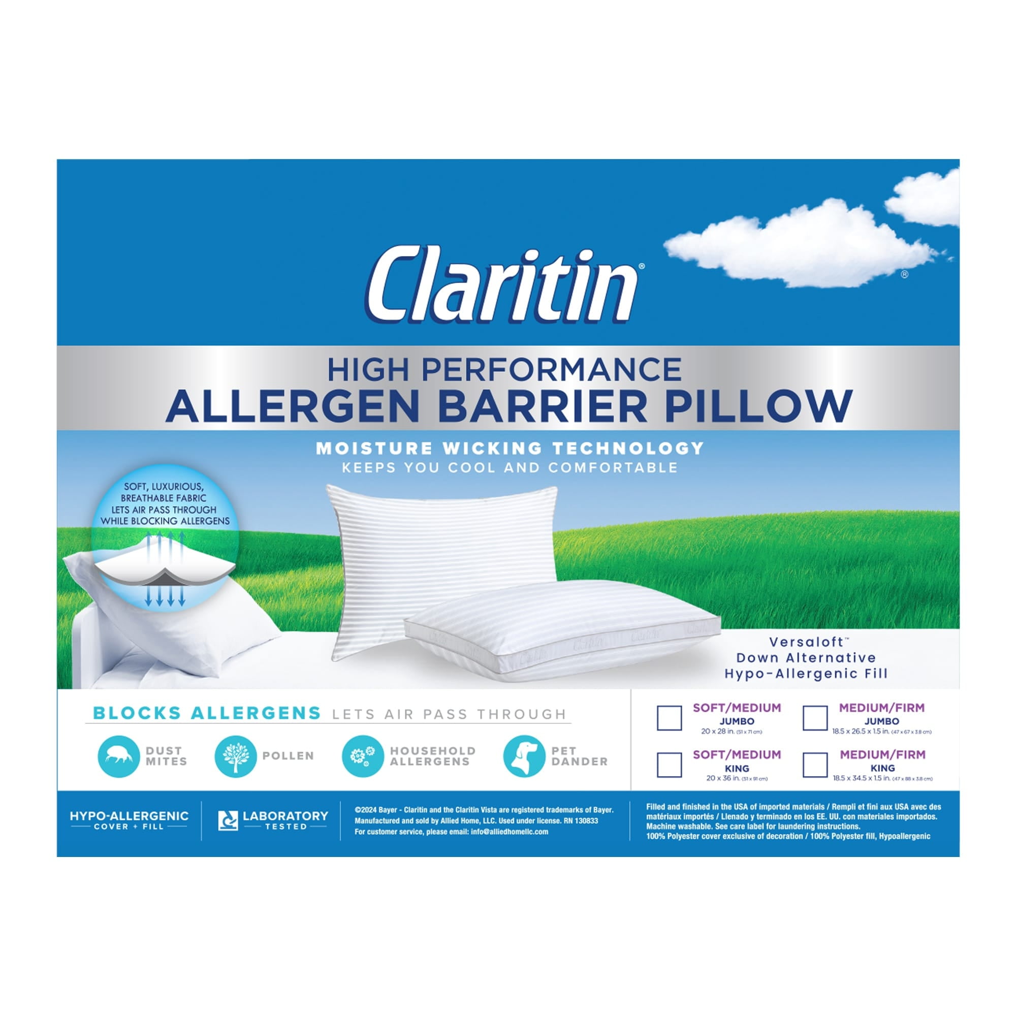 Allied Home LLC Claritin Ultimate Allergen Barrier Down
