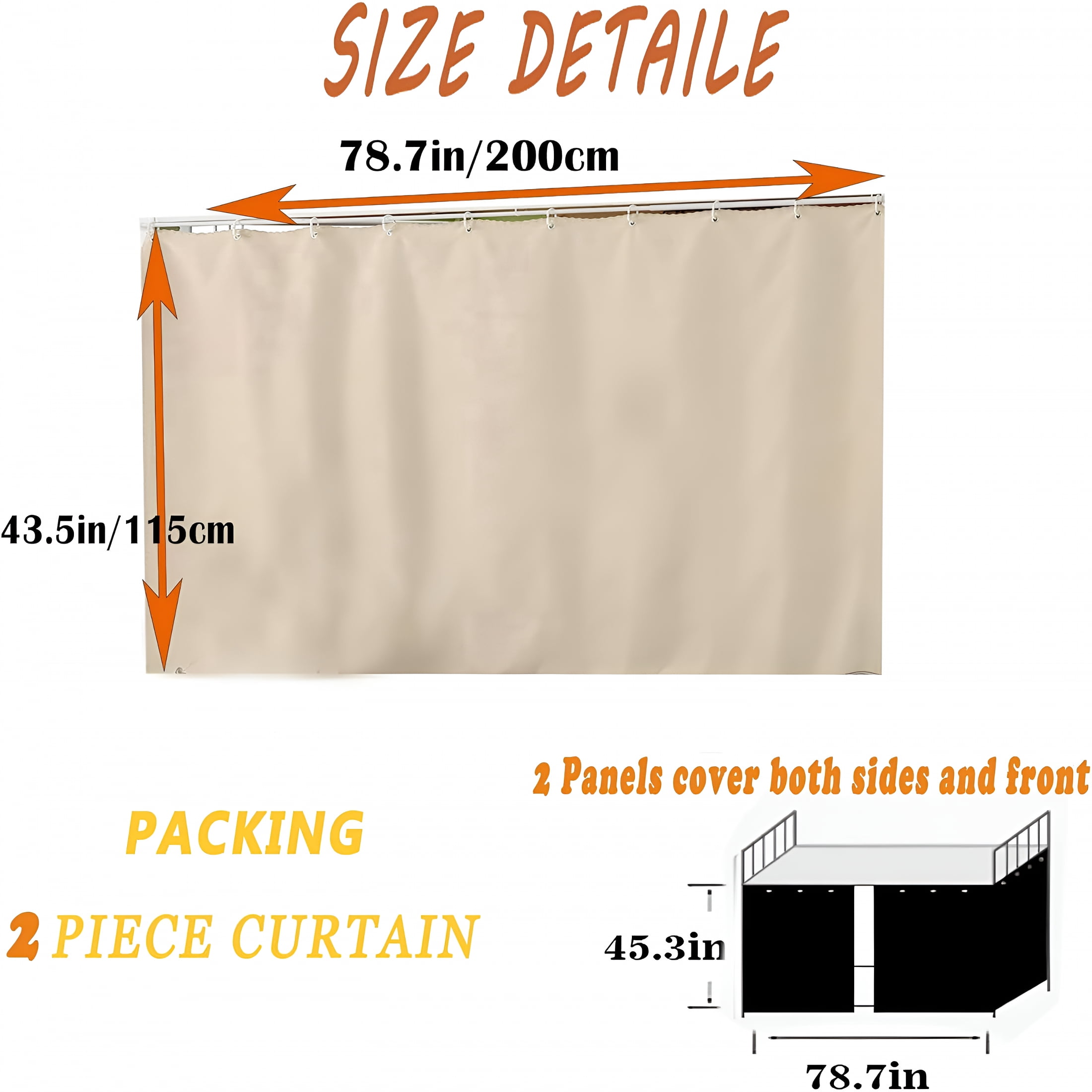 AUQ 2026 New Dorm Home Bunk Nets Bed Curtains Cloth Bed Canopy Blackout College Students Shading Nets Breathable Single Sleeper for Dorm,Bedroom,Hostel,Student Room Canopy Bed Curtains