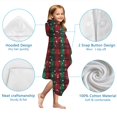 thumbnail image 7 of Red and Green Plaid Christmas Snow Pattern Hooded Bath Towel，50"x30" for Ages 3 To 12 Kids, Quick Dry Lightweight Soft Microfiber Hood Beach Towel Cover Up for Kids, 7 of 7