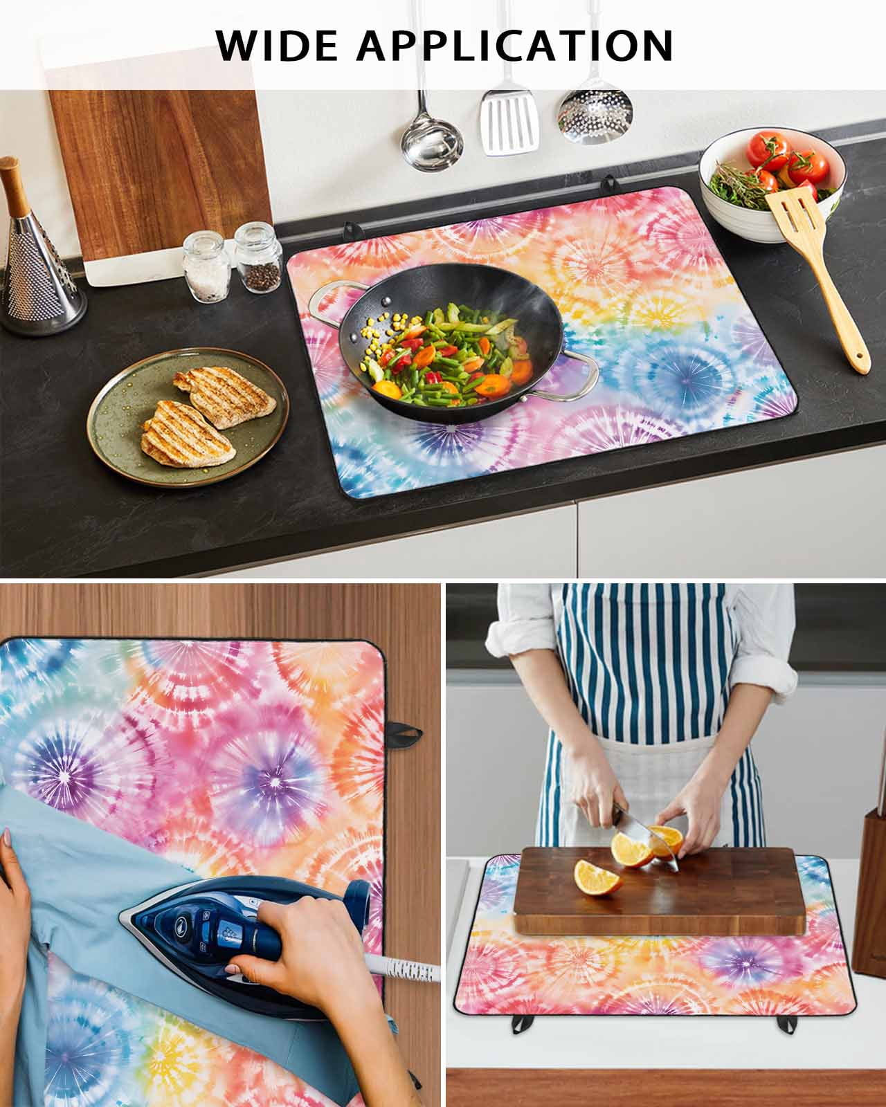 nqOlkjepod Large Induction Cooktop Protector Mat 36"x21", Colorful Stove Top Covers for Electric Stove, Ethnic Modern Abstract Geometric Decorative Stove Burner Cover Mats, Glass Top Stove Cover