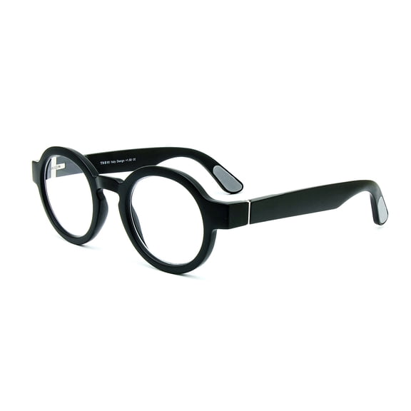 Round Frame Reading Glasses Bold Thick Design Lightweighted Flexible Metal Hinge Anti-Slip Temples Comfort In Vogue