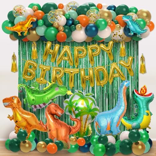Dinosaur 3rd Birthday Banner & Garland - Green Glitter, Pre-Assembled, For Dino Themed Parties - View #7