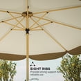 thumbnail image 6 of Outsunny 9FT Patio Umbrella, UPF 50+ Outdoor Market Umbrella with 8 Ribs, Vented Outdoor Table Umbrella for Deck, Backyard and Lawn, Cream White, 6 of 9