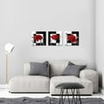 thumbnail image 4 of 3 pc Red Rose Wall Decor Black and White Red Rose Pictures for Wall Canvas Art Red Bedroom Decor Red Wall Art Flower Picture on Canvas for Home Decor Stretched and Framed 12X12inches, 4 of 6