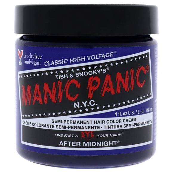Tinte para cabello Classic High Voltage - After Midnight de Manic Panic para unisex - Tinte para cabello de 4 oz Manic Panic Manic Panic Color de pelo 4 oz
