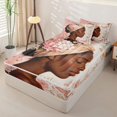 thumbnail image 2 of Castle Fairy Romantic Woman With Hydrangea Headwrap Zipper Twin Comforter Sets with Fitted Sheet and 2 Pillowcases,Delicate Butterfly Floral Art Zipper Bedding Set,Pink Reversible,4-Piece, 2 of 6