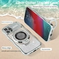 thumbnail image 5 of Dteck for iPhone 14 Pro Case with Camera Lens Protector, Love Heart with Rotating Ring Holder Stand Sparkly Phone Case for iPhone 14 Pro,Silver, 5 of 5
