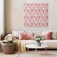 thumbnail image 5 of Pink Floral Seahorse Wall Art Painting on Canvas, Starfish Slipper Linen Vintage Canvas Art Home Prints Wall Art Framed Modern Artwork for Living Room Bedroom Wall Decor 12x12in, 5 of 9