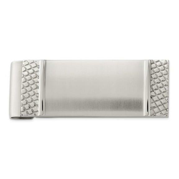 Chisel Stainless Steel Brushed And Textured Money Clip