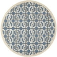 thumbnail image 4 of SAFAVIEH Courtyard Thurstan Geometric Indoor/Outdoor Area Rug, Blue/Beige, 2' x 3'7", 4 of 10