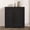 Tall Black Wood Door, variant on From the Tree Furniture Arden Low Storage Cabinet, Black, 32"W Modern Sideboard with Soft-Close Wood Doors, Modular Accent Cabinet