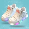 thumbnail image 2 of NOKIO Spring And Autumn Korean Version Of Big Children'S Sports Lighting Children'S Shoes Children'S Rhineston𝖾 Cartoon Led Luminous Soft Bottom Girls' Shoes, 2 of 9