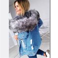 thumbnail image 2 of Wangsaura Women Thicken Fur Collar Coat, Hooded Collar Thick Plush Inner Jacket, 2 of 4