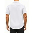 thumbnail image 3 of RICHCOIN Short Sleeve Mens Dress Shirts Casual Solid Shirts for Men Button Down Business Shirt, 3 of 6