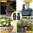 thumbnail image 6 of FUEENIRVA Set of 2 Grey Resin Moai Statue Figurines for Desktop, Garden, Yard, and Home Decorative Accents, 6 of 6