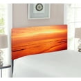 thumbnail image 2 of Ocean Headboard, Twilight Seascape at Karon Beach Thailand Exotic Vacation Getaway Destination Picture, Upholstered Decorative Metal Bed Headboard with Memory Foam, Twin Size, Red Yellow, by Ambesonne, 2 of 4