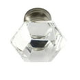 thumbnail image 3 of CKP #G-75 Elegance Collection 1-1/4 in. (32mm) Glass Knob, Clear with Brushed Nickel Base, 3 of 4
