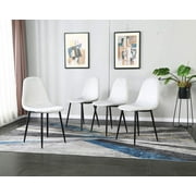 Dining Chairs Set of 4,Modern Velvet Kitchen Chairs Armless Side Chairs for Dining Room,Light Grey