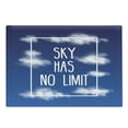 thumbnail image 1 of Saying Cutting Board, Sky Has No Limit Saying on Blurred Cloudy Azure in Square Frame, Decorative Tempered Glass Cutting and Serving Board, in 3 Sizes, by Ambesonne, 1 of 2