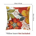 thumbnail image 4 of nygtbtfer  Pillow Orange Floral Decorative Pillows Soft Velvet Cushion Cases for Couch Sofa Bed Home Decor Set of 2 White, 4 of 7