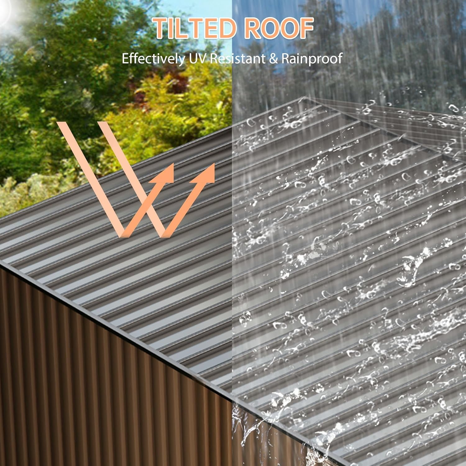 2025 New Outdoor Storage Shed,Large Garden Shed,Large Metal Tool Sheds with Slooping Roof and Vents,Updated Reinforced and Lockable Doors Frame Metal Storage Shed for Patiofor Backyard,Patio