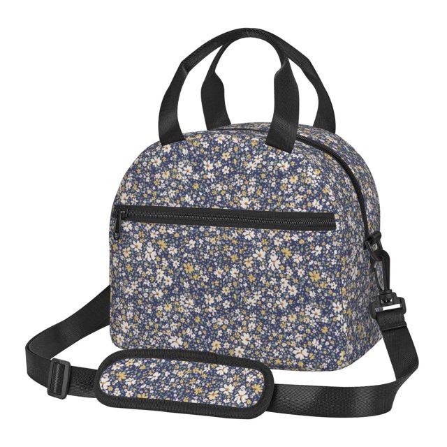 Easygdp Daisies Flowers Caja de Almuerzo para Mujeres y Hombres, Bolsa de Almuerzo Insulada, Bolsas Reutilizables Impermeables para Viajes, Trabajo y Picnics