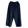 thumbnail image 6 of TRUBKH Cotton Linen Pants Balloon Pants Drop Crotch Harem Pants Women's Sweatpants Resort Wear for Women 2026 Baggy Yoga Pants Women Lounge Pants Beach Palazzo Harem Pants Pull On Pants Blue XL, 6 of 9