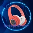 thumbnail image 7 of xgfhyjeh Wireless Bluetooth Headset, Noise Cancelling Over Ear Headphones for Sleep Gaming Running Workout Gym, Foldable Lightweight Memory Foam PC Headset With Mic, LED Light, 7 of 7