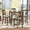 Walnut Slatted backrest, variant on 5-Piece Counter Height Dining Table Set, Square Kitchen Table and 4 Upholstered Cross-Back Chairs