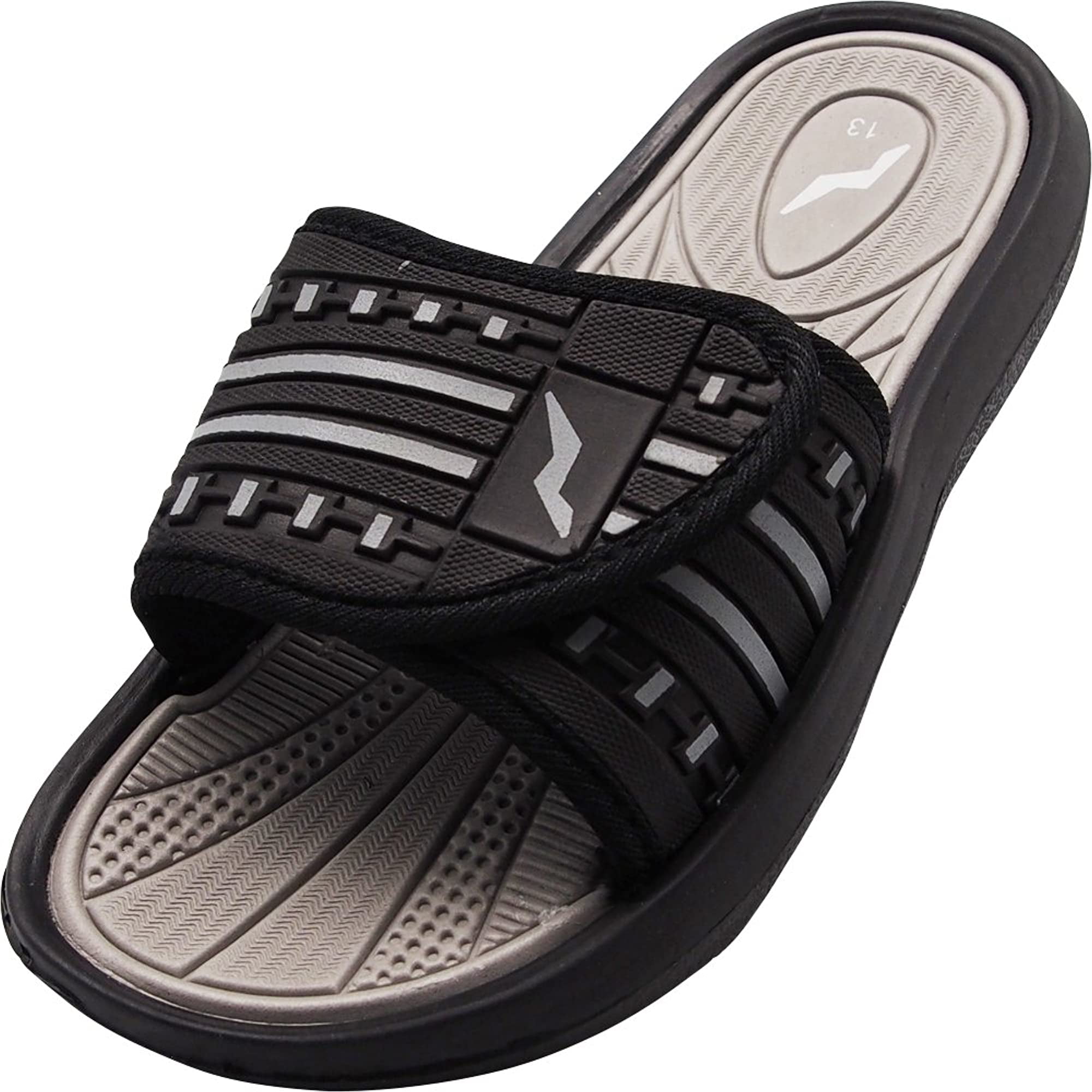 Runs 1 Size Small NORTY Boys Slide Strap Shower Beach Pool Sandal 2 Color Combinations 