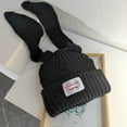 thumbnail image 2 of Kawaii Korean Style Cute LOVERBOY Bunny Long Ears Knitted Beanies Hat for Women Casual Y2K Soft Comfortable Funny Hats Winter Warm Thickened Ear Protection Cold Weather Beanie, 2 of 8