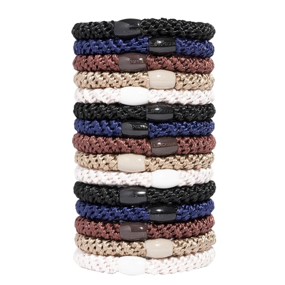 Grab & Go Pony Tube - Neutral - 15 Pack Ponytail Holder Hair Ties Neutral