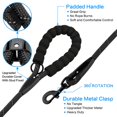 thumbnail image 3 of Dosaele  Heavy Duty Rope Dog Leash with Padded Handle  Reflective  6 FT Long for Small Medium Large Dogs（1/2”×6‘  Light Blue), 3 of 7