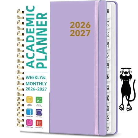 2026-2027 Monthly Planner, jun 2026 - jul 2027,large planner 2026-2027 Large Size Agenda, Calendar, 12 Month Tabs, Flexible Plastic Cover, 100 GSM Thick Paper,