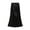 Black L, variant on Women Fishtail Skirt Elastic High Waist A-Line Mid-calf Length Skirt Solid Color Velvet Large Hem Skirt Daily Wear