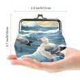 thumbnail image 2 of Seagull Travel Wallet - Stylish Coin Purse with 0.7 Microfiber Material & Secure Zinc Alloy Jaws, 4.3x4.7 in/11x12 cm Size, 2 of 7