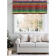 thumbnail image 5 of Valance Curtains for Kitchen Windows Mexican Colorful StripesRod Pocket Valance Rainbow Lines Ethnic StyleShort Window Curtain Topper for Bedroom Living Room Bathroom 42x12in,1&nbsp;Panel, 5 of 9
