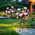thumbnail image 2 of Uiz Merueh Solar Garden Lights Outdoor, 2 Pack Solar Flower Lights Outdoor Waterproof with 16 Rose, 2 Modes Realistic Rose Flower for Yard, Pathway, Garden Decor & Gardening Gift, 2 of 9