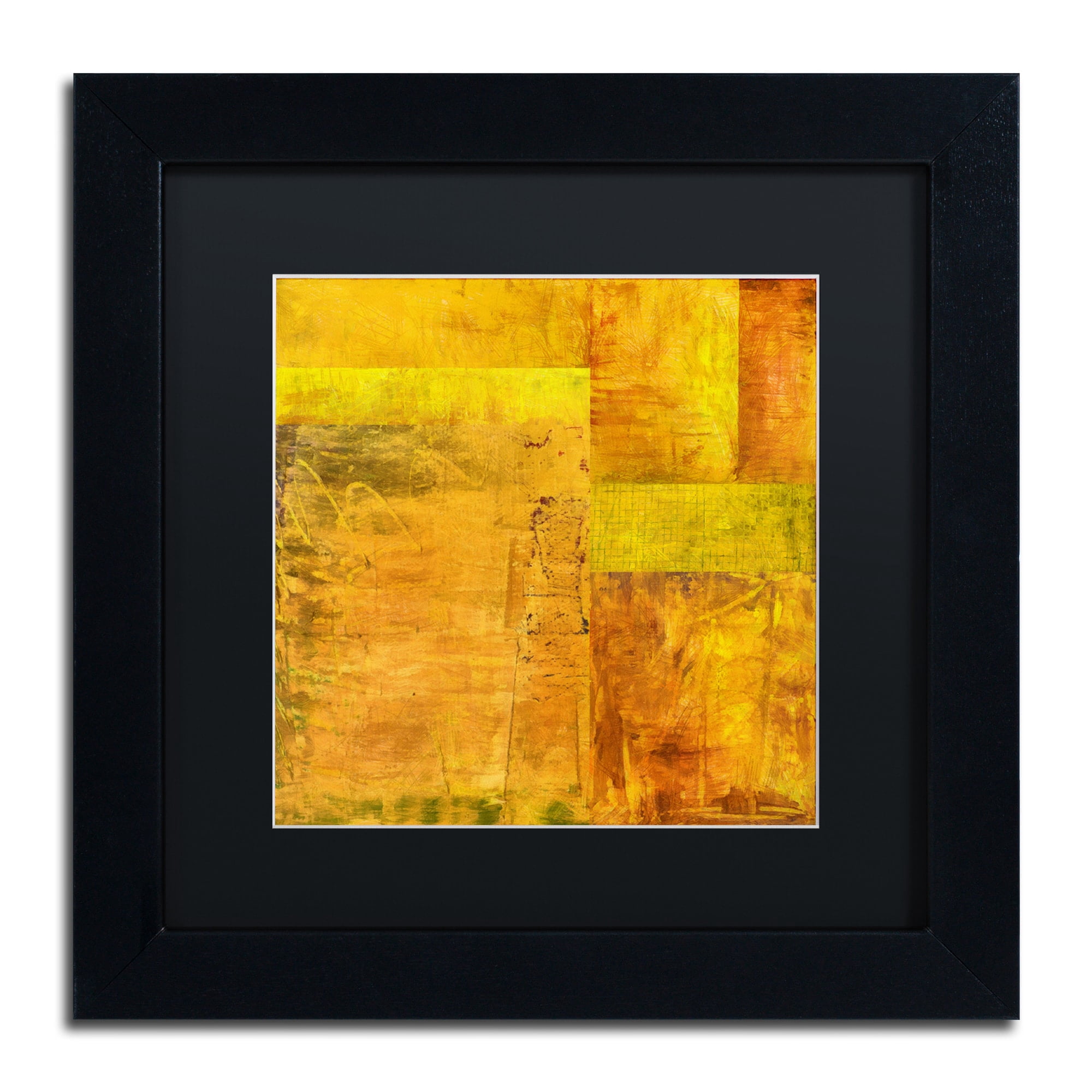 Trademark Fine Art "Essence of Yellow 2" Canvas Art by Michelle Calkins, Black Matte, Black Frame