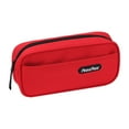 thumbnail image 2 of Pencil Case (Zipper Pouch, Supply Organizer), Red, Polyester Pencil Case, Large Capacity, With Mesh Pockets, For Academic gear & Makeup, Portable, Meiiso, 2 of 4