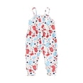 thumbnail image 2 of Musuos Toddler Girls Independence Day Jumpsuit 6M 12M 18M 24M 3Y Sleeveless Stars Popsicle Print Summer Romper, 2 of 8
