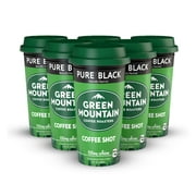 Green Mountain Coffee Shots - 100mg Caffeine, Pure Black (no sugar, no dairy), Premium coffee energy boost in a ready-to-drink 2-ounce shot, 6 pack