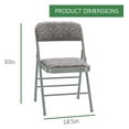 thumbnail image 3 of Pack of 2 (Fabric/Vinyl) Steel Frame Metal Foam Padded Folding Chairs (Black, Gray, White) (2-Pack - Fabric Gray), 3 of 9